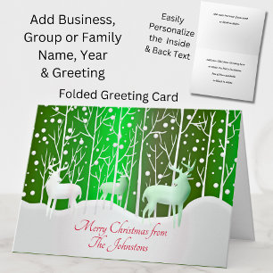 Matching Set White Reindeer geeft naam groen uit Kaart