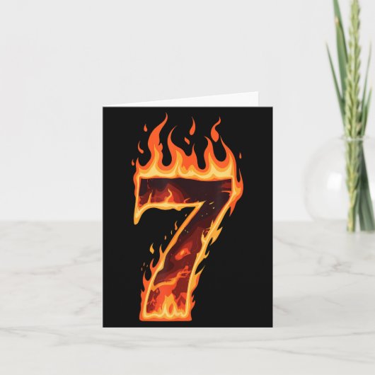 Matching Six Seven Flaming Ice Funny Meme 67 Coupl Kaart (Voorkant)