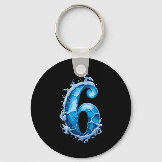 Matching Six Seven Flaming Ice Funny Meme 67 Coupl Sleutelhanger (Voorkant)