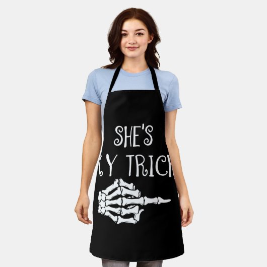 Matching stellen Halloween in Outfit Zes en Hers Schort (Gedragen)