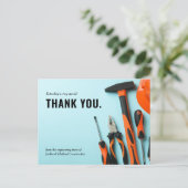 Matching Toolset Constructie | Minimaal Dank U  Briefkaart (Staand voorkant)