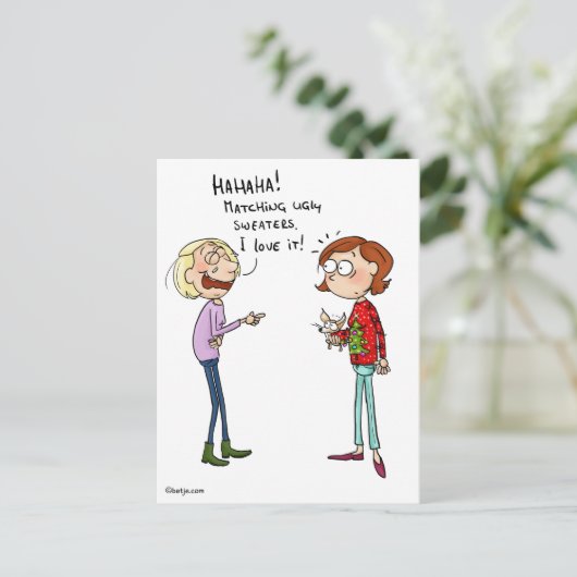 Matching Ugly Sweaters Briefkaart (Staand voorkant)