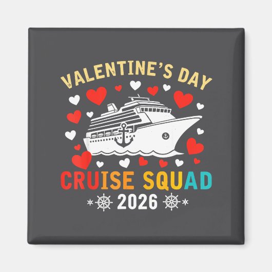 Matching Valentines Cruise Squad 2026 Cruise Ship  Magneet (Voorkant)
