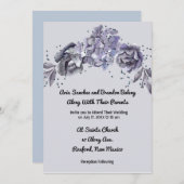 Matching Wedding Invitation Slate BlueInvitation Kaart (Voorkant / Achterkant)