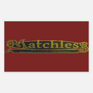 MATCHLOZE,  MOTORCYCLUS EMBLEM. RECHTHOEKIGE STICKER