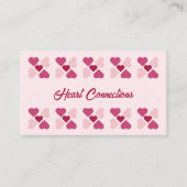 Matchmaker Dating Service Red Pink Hearts QR-code Visitekaartje (Voorkant)