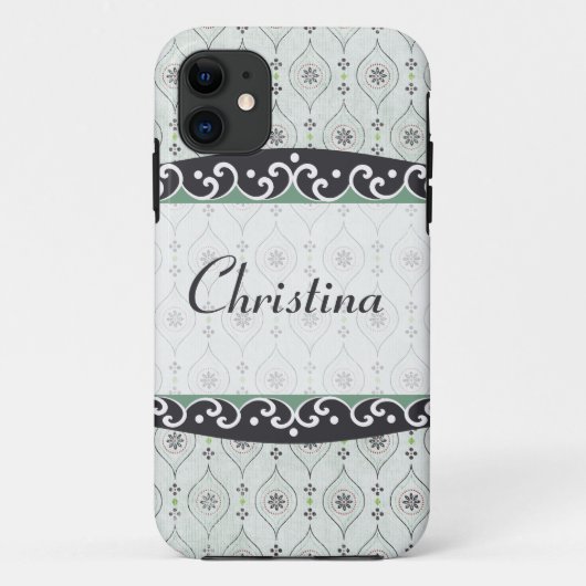 Mate ID™ iPhone 5 Coque Blue Flower Motif (Dos)