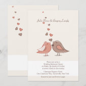 Mated Wedding Rehearsal Dinner Invitation Kaart (Voorkant / Achterkant)