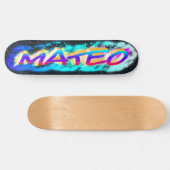 MATEO Gepersonaliseerd Graffiti Skateboard (Horizontaal)