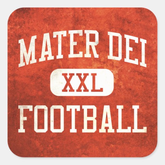 Mater Dei Monarchs Football Vierkante Sticker (Voorkant)