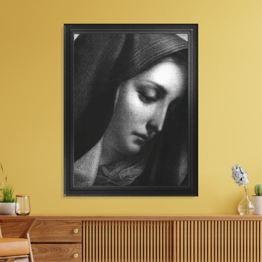 Mater Dolorosa graving door Carlo Dolci Canvas Afdruk (Insitu (Woonkamer))