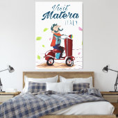 Matera Italie Dessin animé Scooter impression de v (Insitu(Chambre))