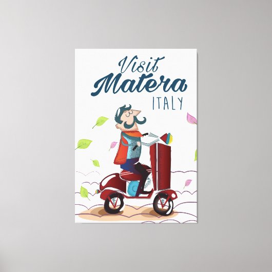 Matera Italie Dessin animé Scooter impression de v (Recto)