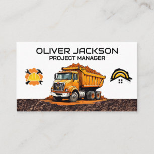 materiaal voor het vervoeren van bouwvuilwagens visitekaartje