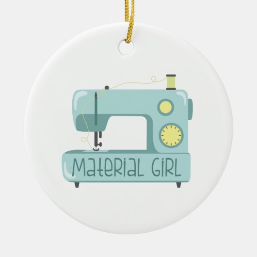 Material Girl Keramisch Ornament (Voorkant)