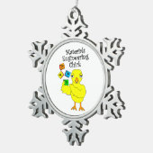 Materialen Engineering Chick Tin Sneeuwvlok Ornament (Rechts)