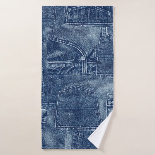 matériau de denim, (Serviette de bain)