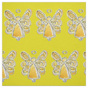 Matériel de tissu d'art Ange Gardien d'or jaune