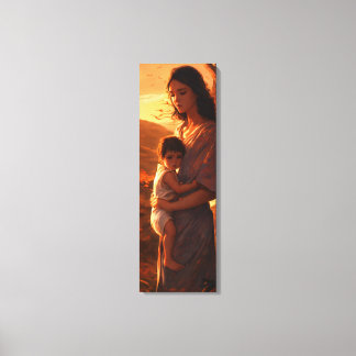 Maternal Bonds: Digitale Kunst Uitgerekte Canvasdr Canvas Afdruk