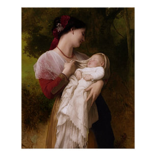 Maternale bewondering door William Adolphe Bouguer Perfect Poster