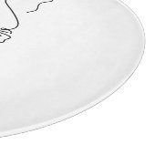 Maternale Elegantie: Zwangere Vrouwen Line Art Snijplank (Hoek)