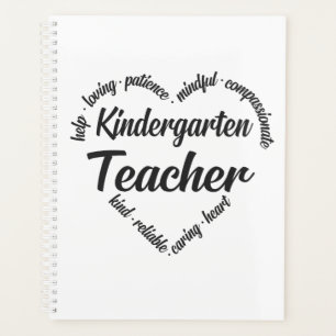 Maternelle Enseignant Coeur Mot Cloud