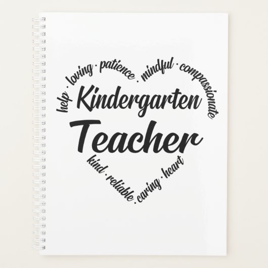 Maternelle Enseignant Coeur Mot Cloud (Devant)