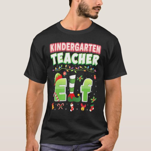 Maternelle Enseignant Elf Christmas Light Sweat U (Devant)