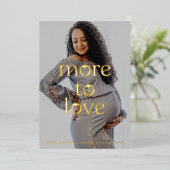 Maternité de grossesse Photo Gold Foil Faire-part (Debout devant)