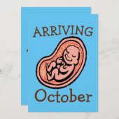 Maternité, mois de naissance T-shirt Invitation (Devant / Derrière)