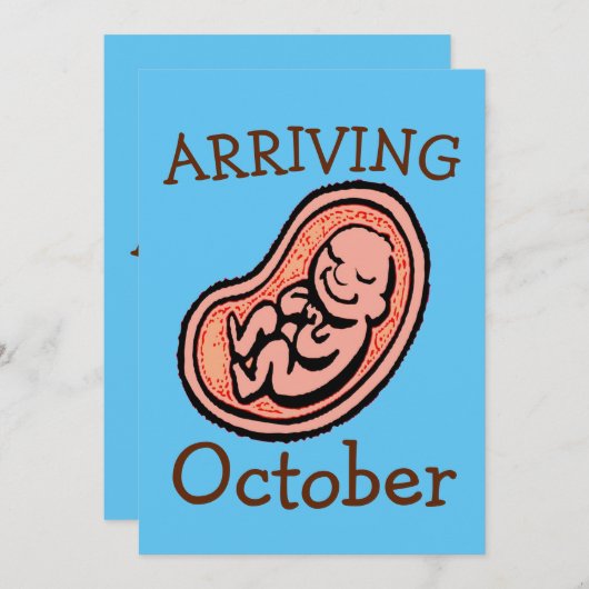 Maternité, mois de naissance T-shirt Invitation (Devant / Derrière)