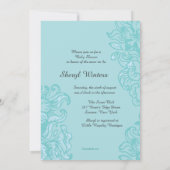 Maternité Silhouette Baby shower bleu Invitation (Dos)