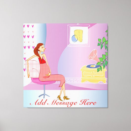 Maternity Mom Wrapped Canvas (Voorkant)