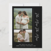 Maternity Photo Christmas Card | Baby On The Way Feestdagenkaart (Voorkant)