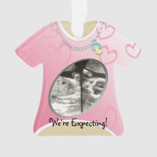 Maternity Shirt Pink Baby aangekondigd Ornament