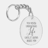 Maternity Sonogram Custom Photo Sleutelhanger (Voorkant Links)