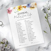 Mates animales pour la vie | Carte de jeu Fête des