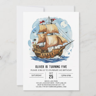 Matey Happy Nautical Pirate Verjaardag Kaart