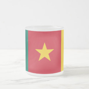 Matglas met vlag van Kameroen Koffiemok