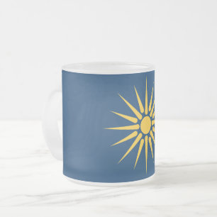 Matglas met vlag van Macedonië kleine mok
