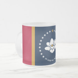 Matglas met vlag van Mississippi Koffiemok