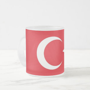 Matglas met vlag van Turkije kleine mok