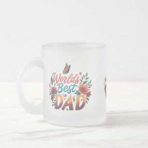 Matglas mok - 10 oz "Beste papa ter wereld" ontwer