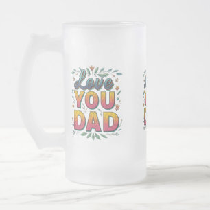 Matglas mok 16 oz - "Ik hou van je, papa"