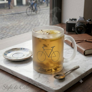 Matglas mok met schoon fietsontwerp