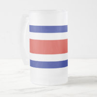 Matglas mok met vlag van Costa Rica