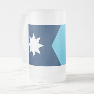 Matglas mok met vlag van Minnesota, VS