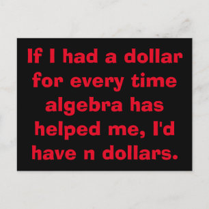 Math Algebra Cartes postales