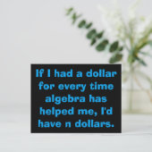 Math Algebra Cartes postales (Debout devant)