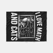 Math Cat Lover Funny Math Teacher I Love Math And  Fleece Deken (Voorkant (Horizontaal))